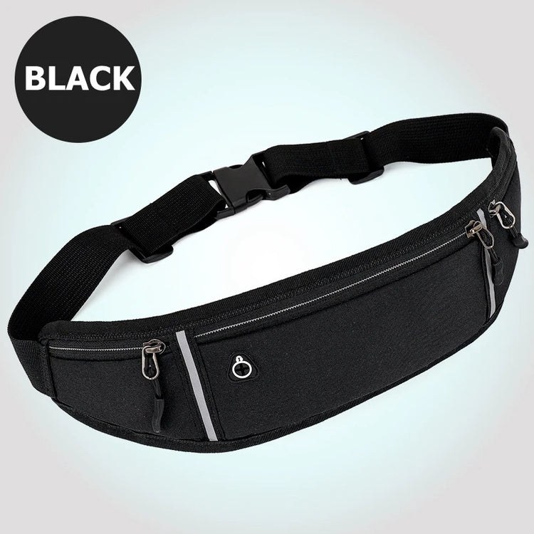 Adjustable Sports Running Waist Bag - Multifunctional Belt Pouch for Men and Women with Phone Holder - Ideal for Outdoor Activities