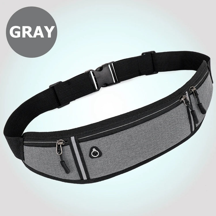 Adjustable Sports Running Waist Bag - Multifunctional Belt Pouch for Men and Women with Phone Holder - Ideal for Outdoor Activities