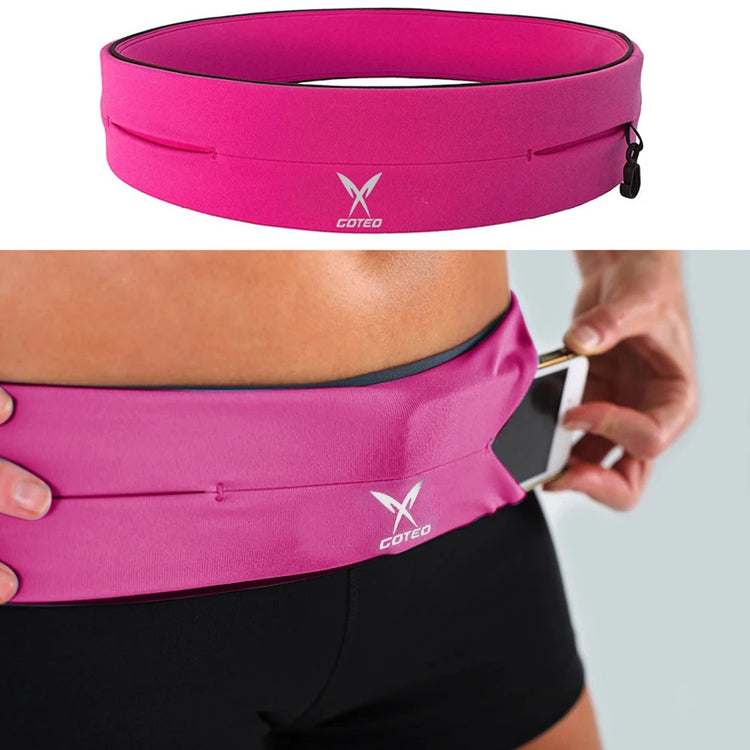 High-Elasticity Fitness Waist Pack - Stretchy Anti-Theft Running Belt with Zipper - Ideal for Jogging, Cycling, and Outdoor Activities