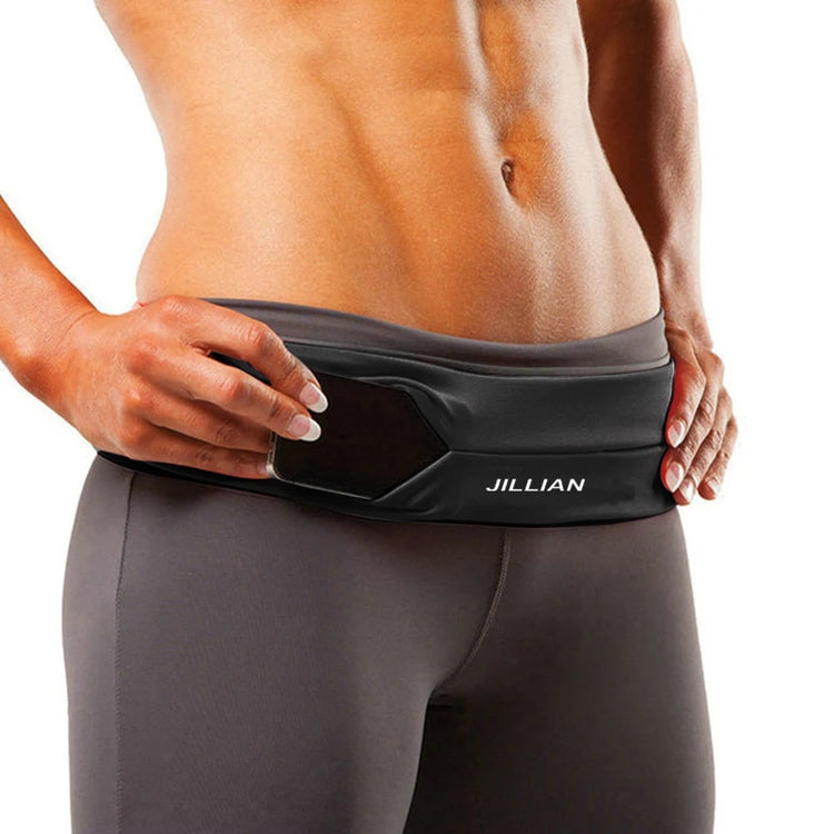 High-Elasticity Fitness Waist Pack - Stretchy Anti-Theft Running Belt with Zipper - Ideal for Jogging, Cycling, and Outdoor Activities