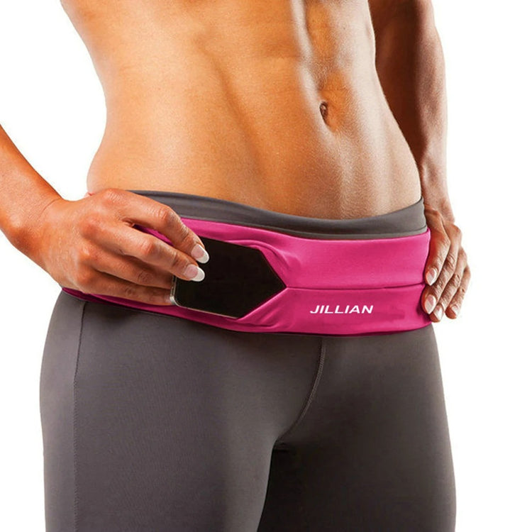 High-Elasticity Fitness Waist Pack - Stretchy Anti-Theft Running Belt with Zipper - Ideal for Jogging, Cycling, and Outdoor Activities